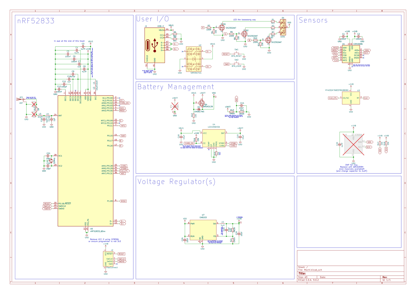 Mochi v4 LSM6DSV SlimeVR Compatible Tracker